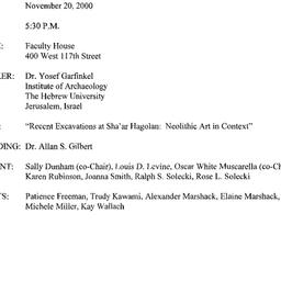 Minutes, 2000-11-20. The An...