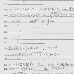Eastern questionnaire, answ...