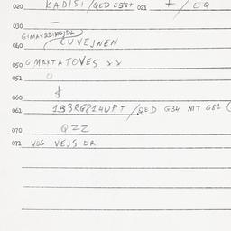 Eastern questionnaire, answ...