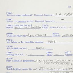 Western questionnaire, answ...