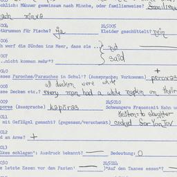 Western questionnaire, answ...