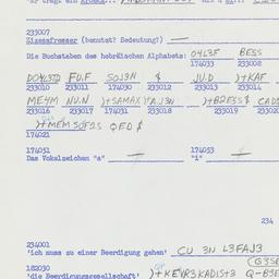 Western questionnaire, answ...