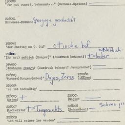 Western questionnaire, answ...