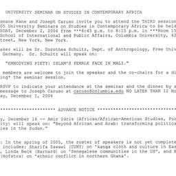 Announcements, 2004-12-02. ...