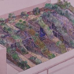 Aerial perspective drawing.