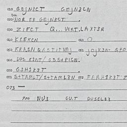 Eastern questionnaire, answ...