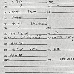 Eastern questionnaire, answ...