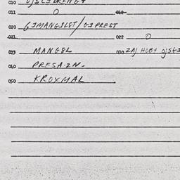 Eastern questionnaire, answ...