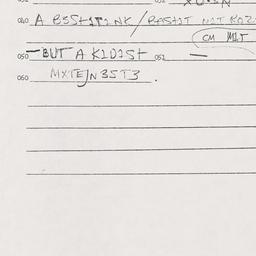 Eastern questionnaire, answ...