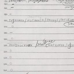 Eastern questionnaire, answ...
