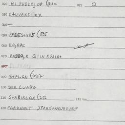 Eastern questionnaire, answ...