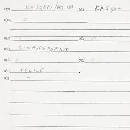 Eastern questionnaire, answ...