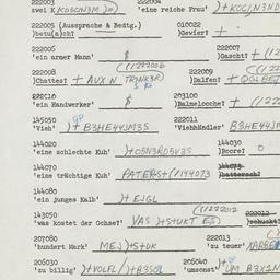 Western questionnaire, answ...