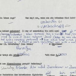 Western questionnaire, answ...