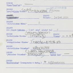 Western questionnaire, answ...