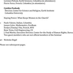 Minutes, 2011-10-18. Cathol...