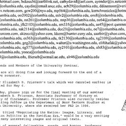 Announcements, 2005-05-06. ...