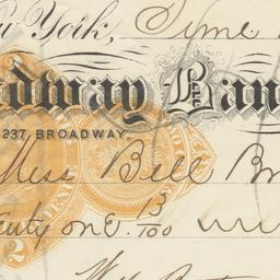 National Broadway Bank. Bil...