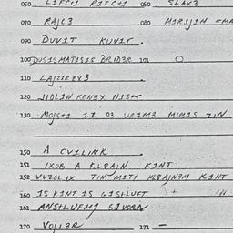 Eastern questionnaire, answ...