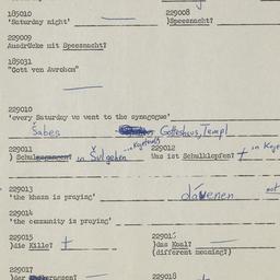Western questionnaire, answ...