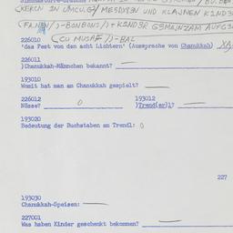 Western questionnaire, answ...