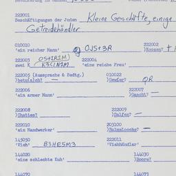 Western questionnaire, answ...