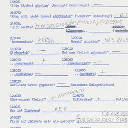 Western questionnaire, answ...