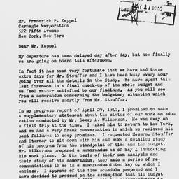 Letter from Gunnar Myrdal t...