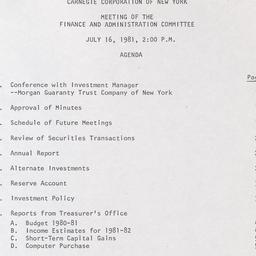 Meeting of the Finance and ...