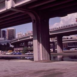 View underneath elevated hi...