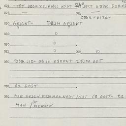 Eastern questionnaire, answ...