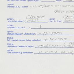 Western questionnaire, answ...