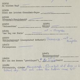 Western questionnaire, answ...