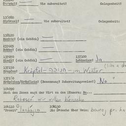 Western questionnaire, answ...