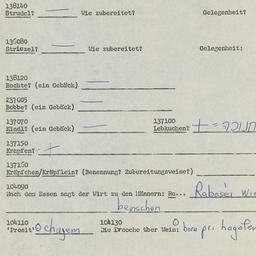 Western questionnaire, answ...