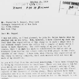 Letter from Gunnar Myrdal t...