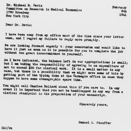 Letter from Samuel A. Stouf...