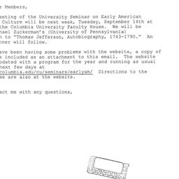 Announcements, 2004-09-14. ...