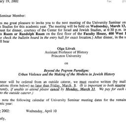 Announcements, 2002-03-13. ...