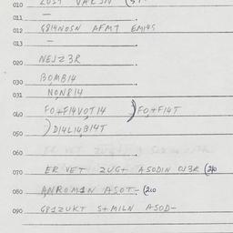 Eastern questionnaire, answ...