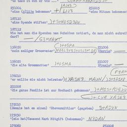Western questionnaire, answ...