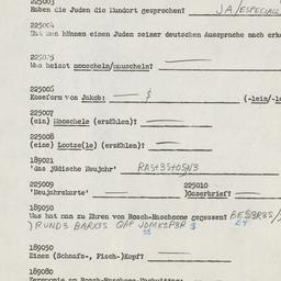 Western questionnaire, answ...