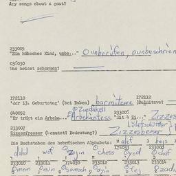 Western questionnaire, answ...