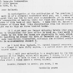 Letter from Ordway Tead to ...