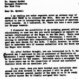 Letter from T.J. Woofter, J...