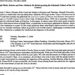 Announcements, 2000-12-11. ...
