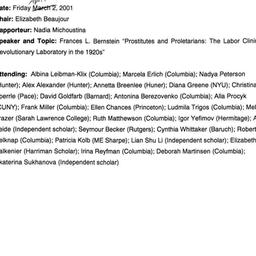 Minutes, 2001-04-06. Slavic...