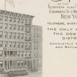 Cosmopolitan Hotel. Card stock