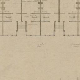 First floor plan, three units