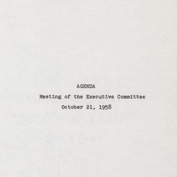 Executive Committee Meeting